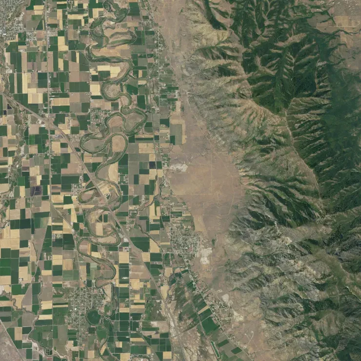 Reference Map, item 2: an aerial view of an area, north at the top.