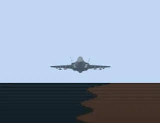 Picture 1 of 5: the aircraft over the coastline