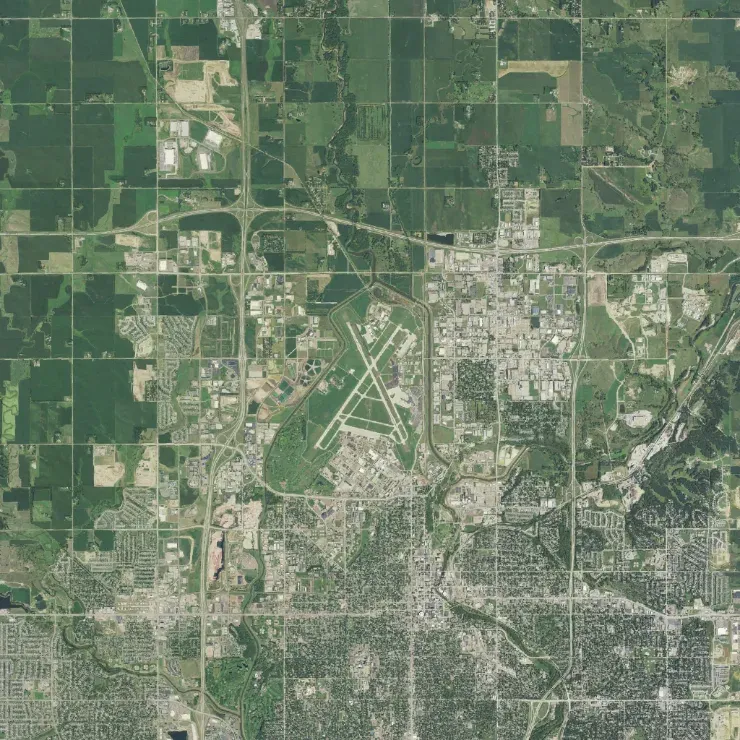 Reference Map, item 2: an aerial view of an area, north at the top.