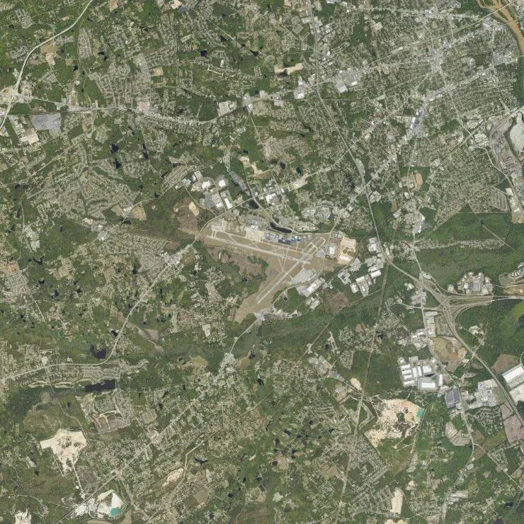 Reference Map, item 15: an aerial view of an area, north at the top.