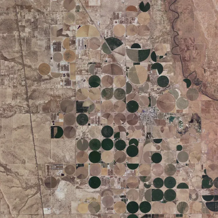Reference Map, item 12: an aerial view of an area, north at the top.