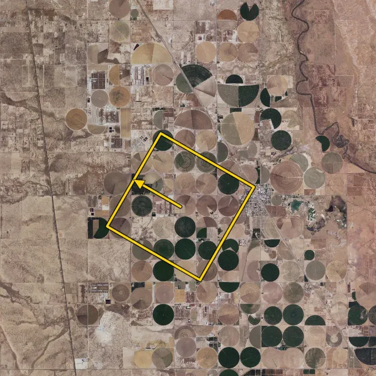 The Reference Map with the Camera View outlined; its arrow points 300 degrees.