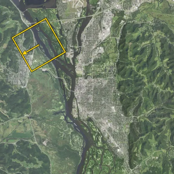 The Reference Map with the Camera View outlined; its arrow points 240 degrees.