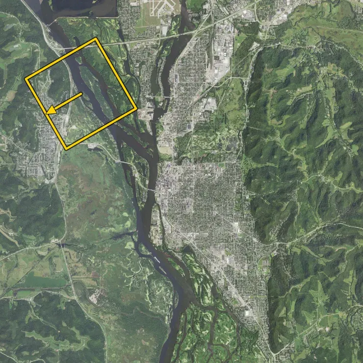 The Reference Map with the Camera View outlined; its arrow points 240 degrees.