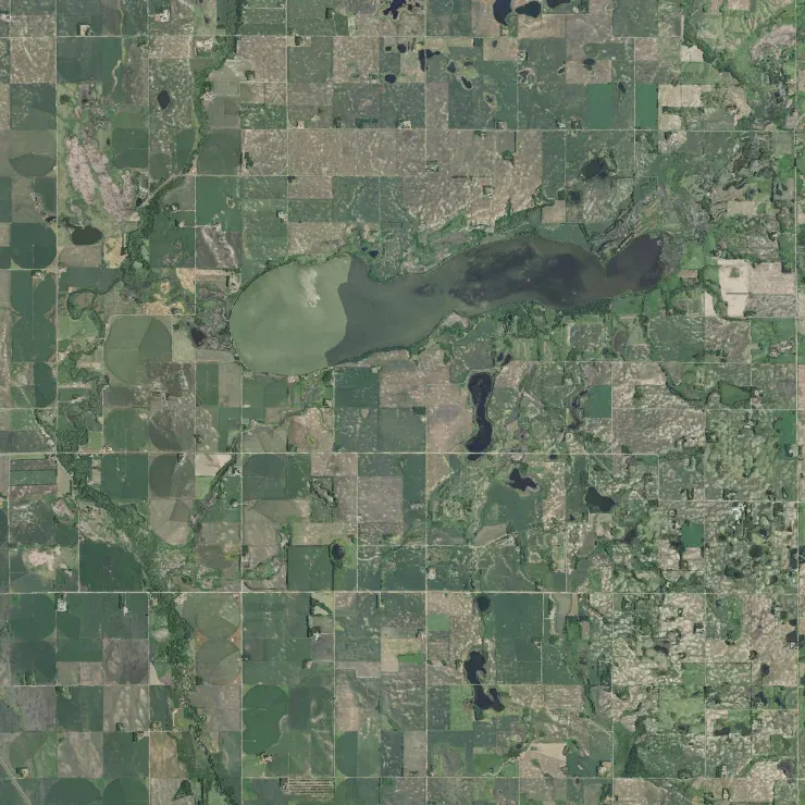 Reference Map, item 11: an aerial view of an area, north at the top.