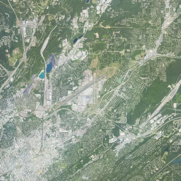 Reference Map, item 3: an aerial view of an area, north at the top.