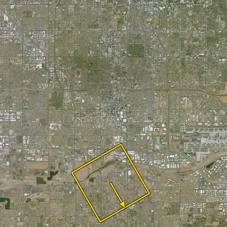 The Reference Map with the Camera View outlined; its arrow points 150 degrees.