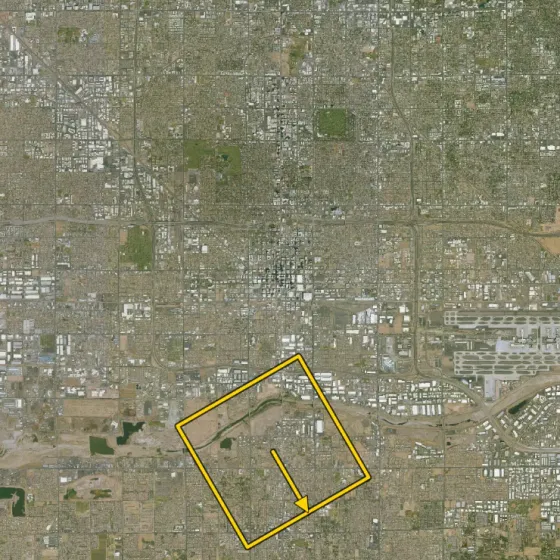 The Reference Map with the Camera View outlined; its arrow points 150 degrees.