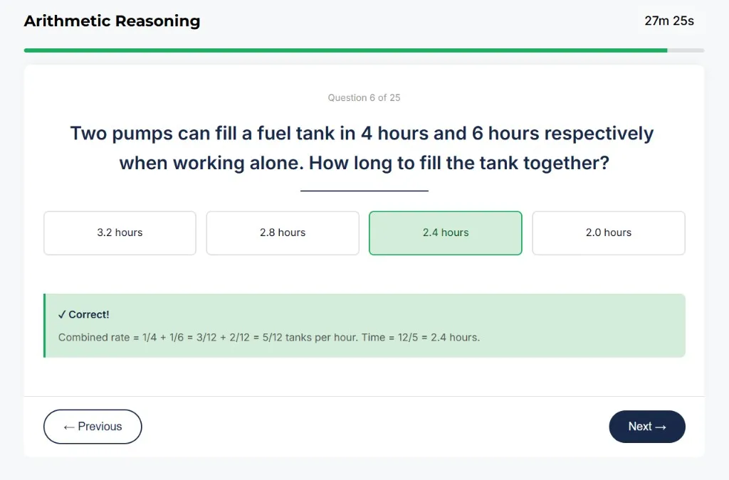 AFOQT Arithmetic Reasoning sample question 2