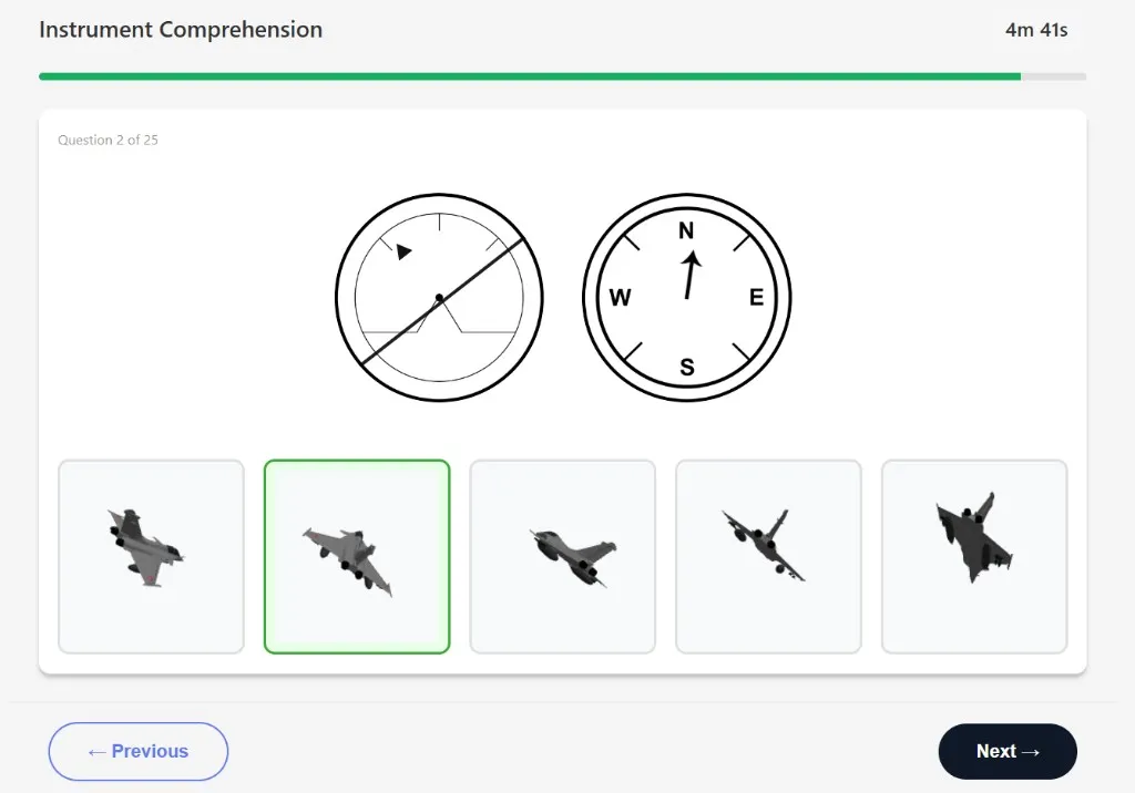 AFOQT Instrument Comprehension sample question 1