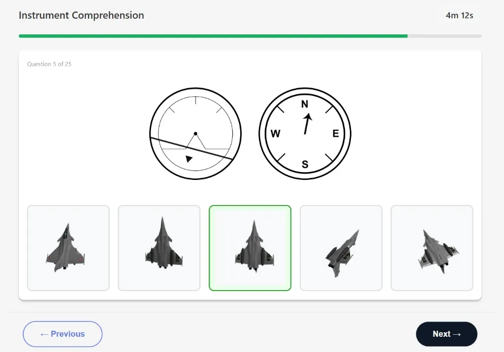 AFOQT Instrument Comprehension sample question 3