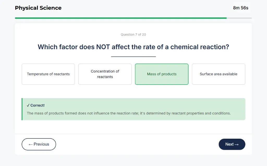AFOQT Physical Science sample question 3