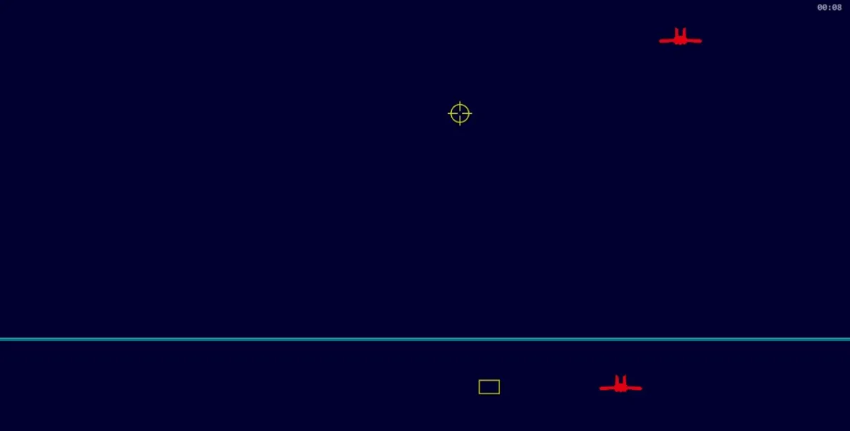 Airplane Tracking dual-task gameplay showing top and bottom aircraft in motion