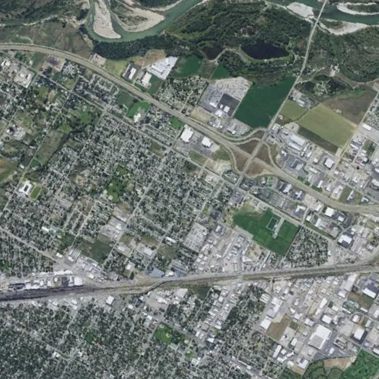 Camera View, item 4: part of the same area, turned and enlarged, as seen from the vehicle.