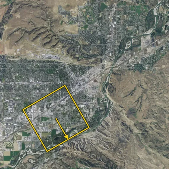 The Reference Map with the Camera View outlined; its arrow points 150 degrees.
