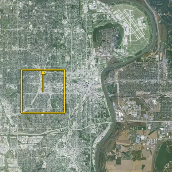The Reference Map with the Camera View outlined; its arrow points north.