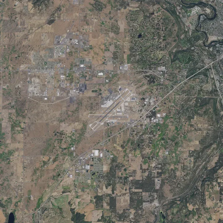 Reference Map, item 5: an aerial view of an area, north at the top.
