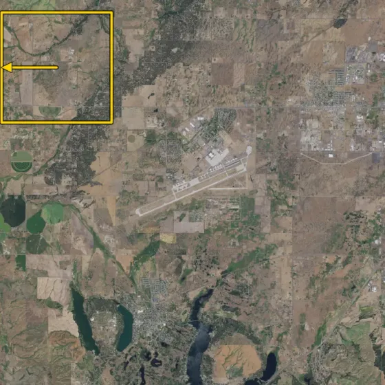 The Reference Map with the Camera View outlined; its arrow points west.