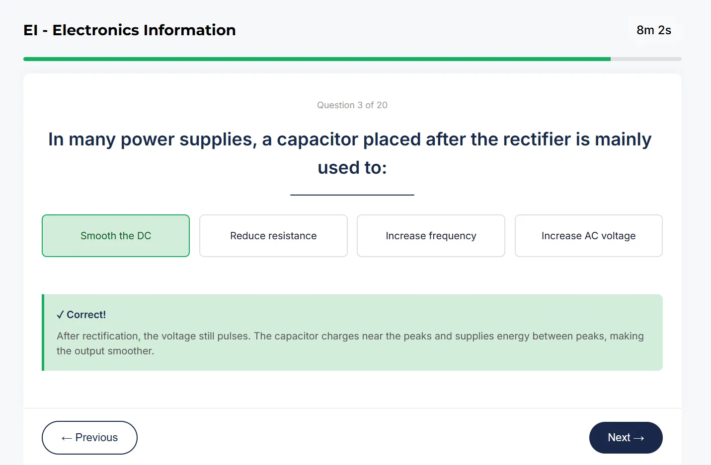 Electronics Information sample question 3