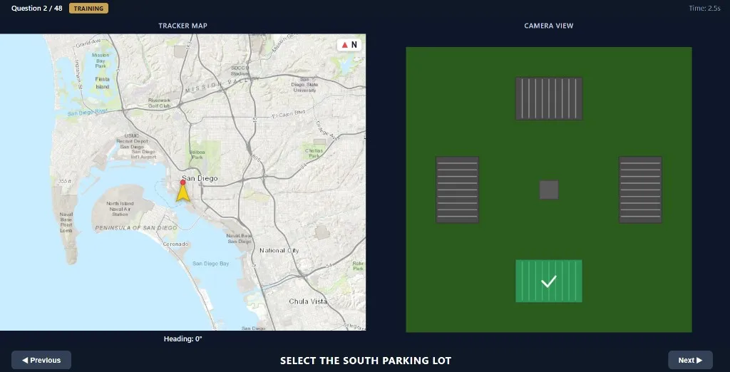 ASTB-E Directional Orientation main interface screenshot