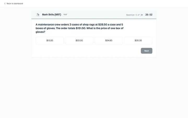Math Skills (MST)