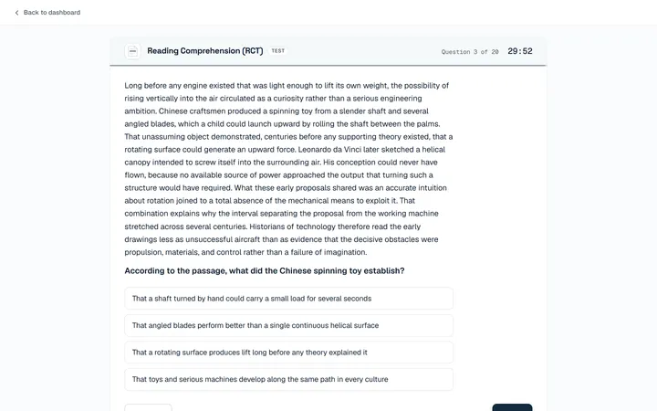 Reading Comprehension (RCT)
