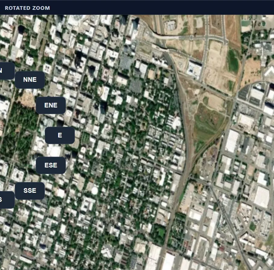 ASTB-E Terrain Identification right rotated zoom screenshot with orientation choices