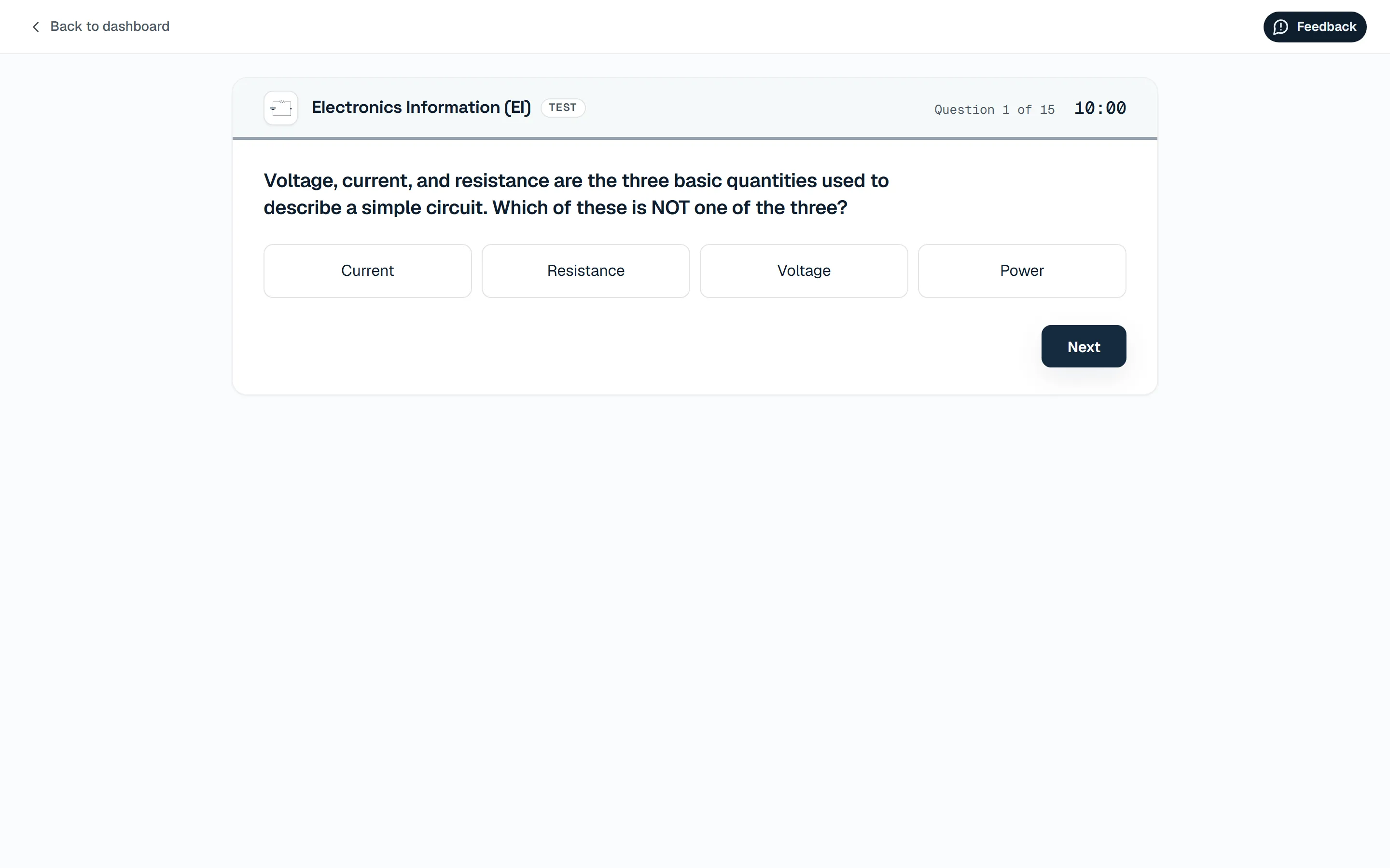Test screen