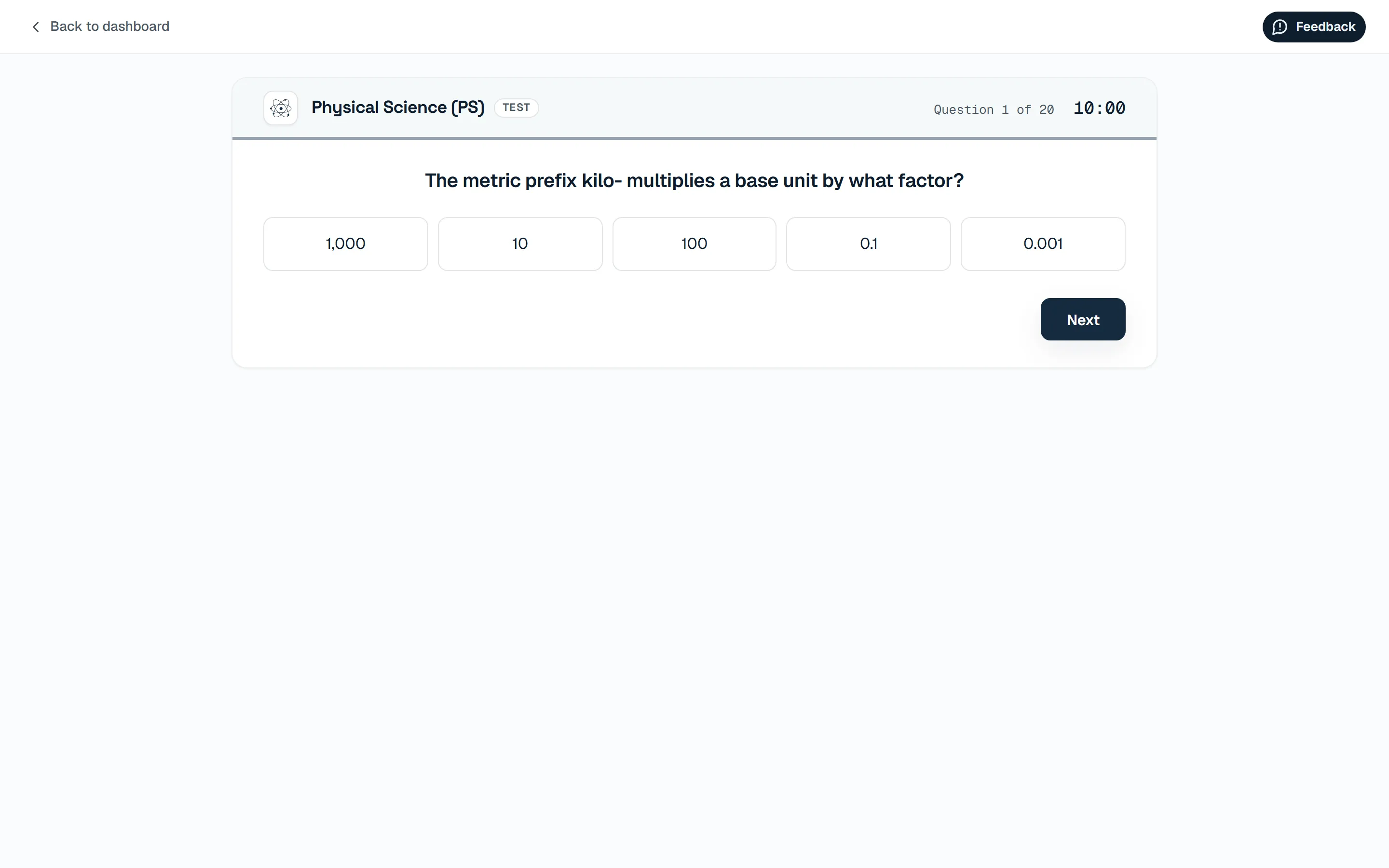 Test screen