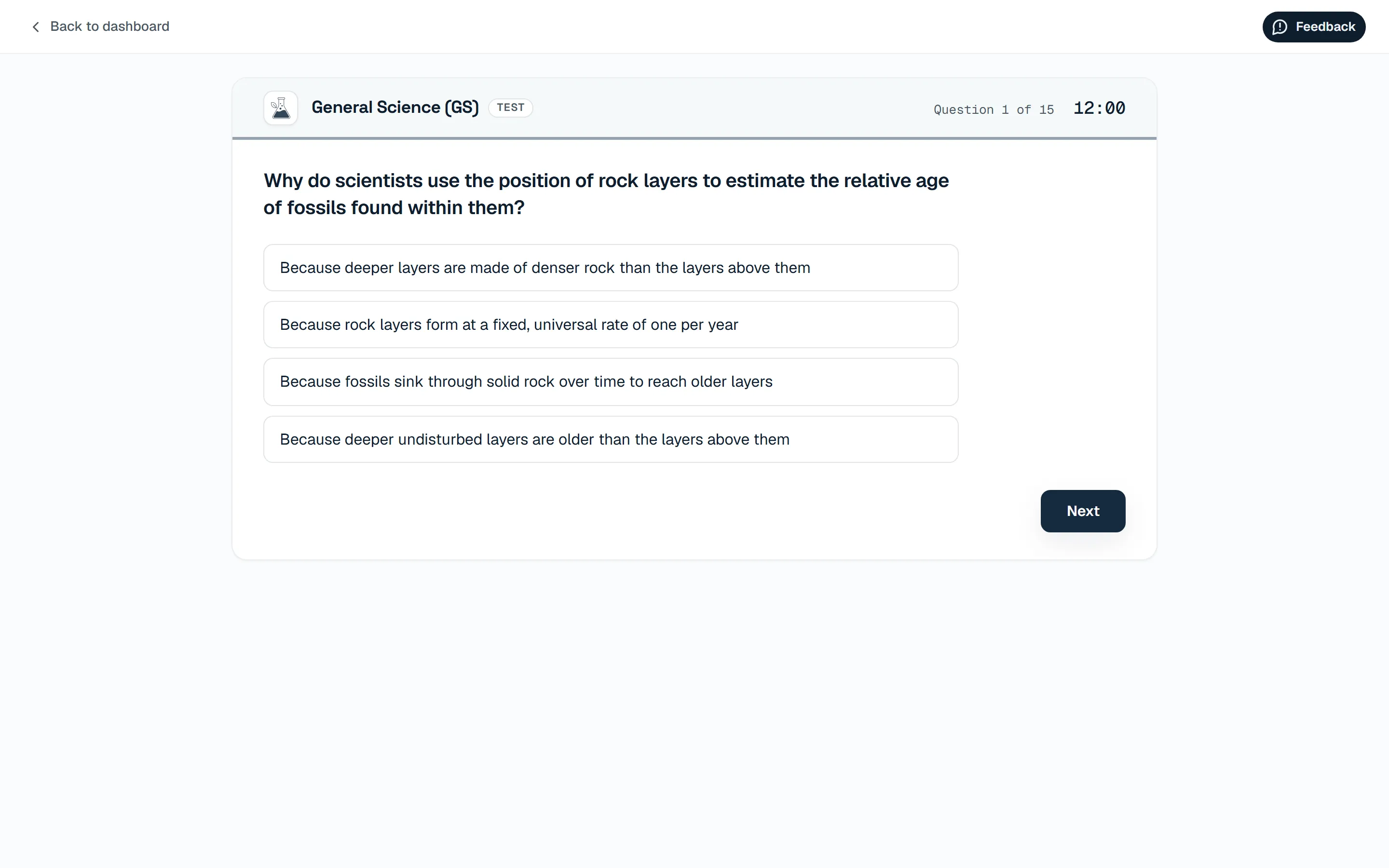 Test screen