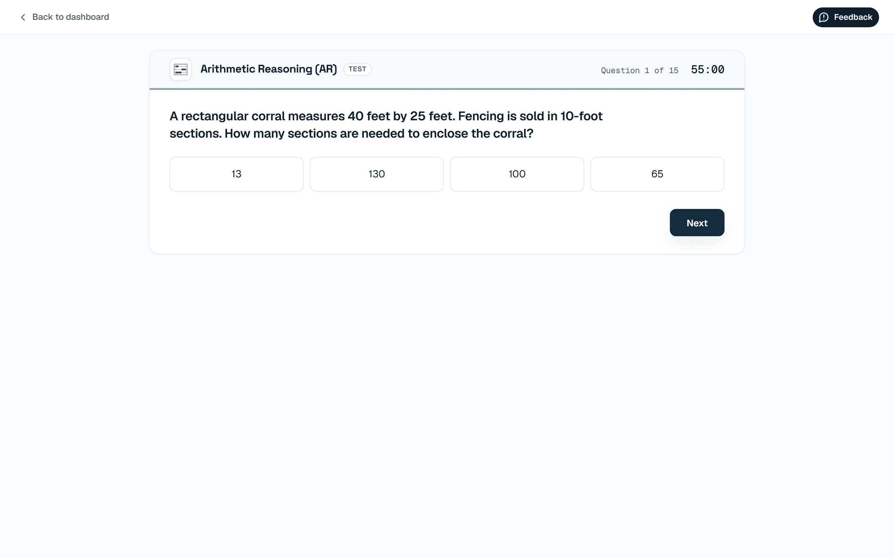 Test screen