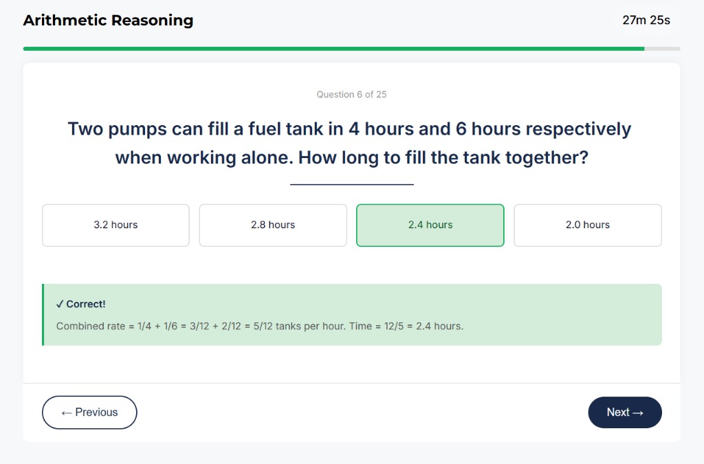 AFOQT Arithmetic Reasoning sample question 2