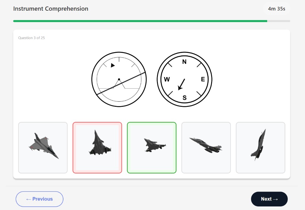 AFOQT Instrument Comprehension sample question 2
