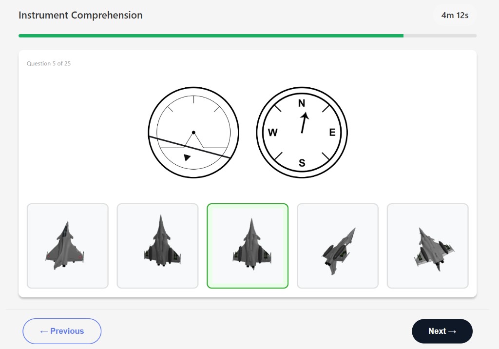 AFOQT Instrument Comprehension sample question 3