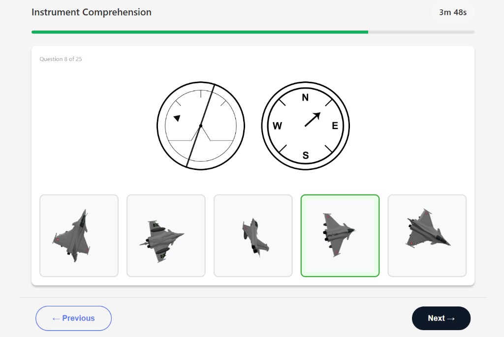 AFOQT Instrument Comprehension sample question 5