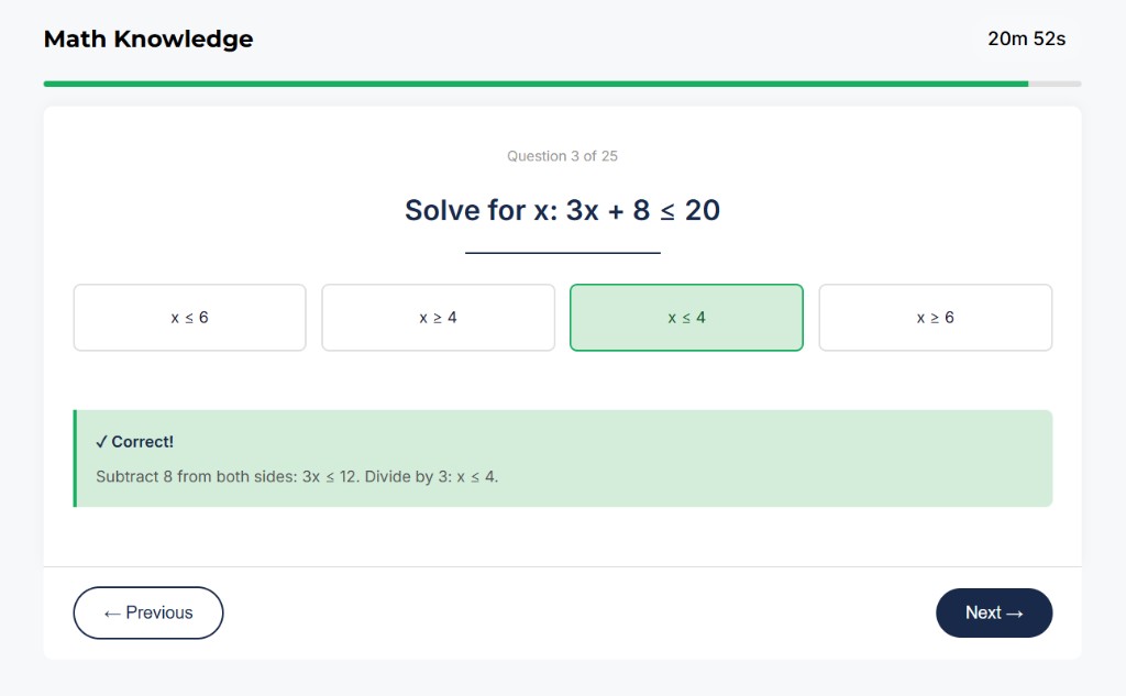AFOQT Math Knowledge sample question 1