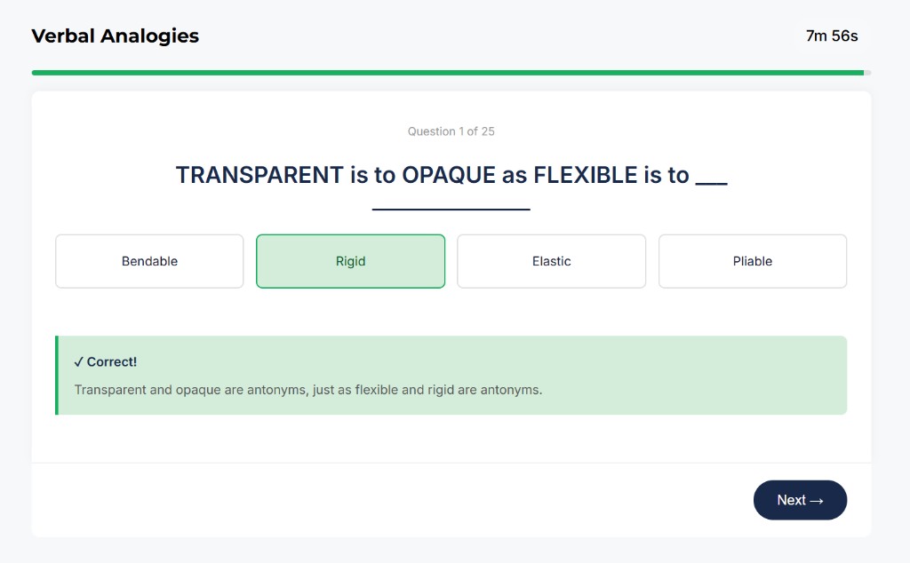 AFOQT Verbal Analogies sample question 1