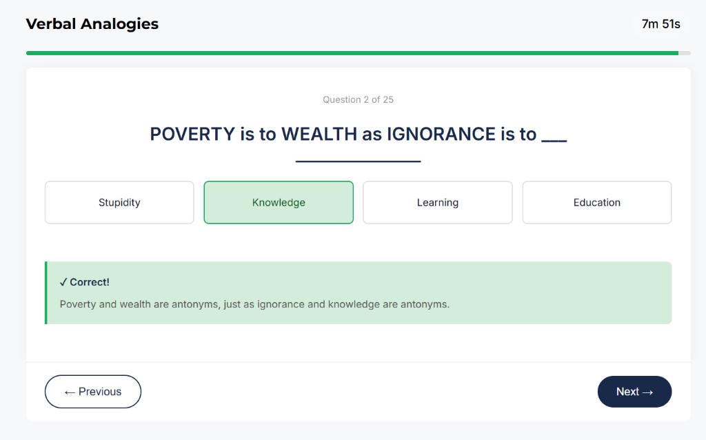 AFOQT Verbal Analogies sample question 2