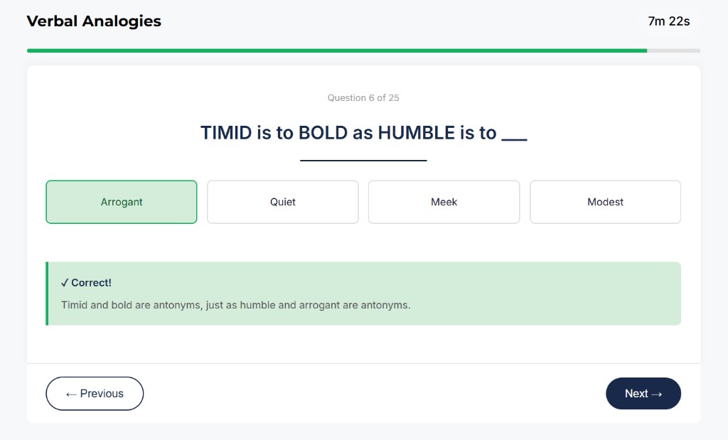 AFOQT Verbal Analogies sample question 4