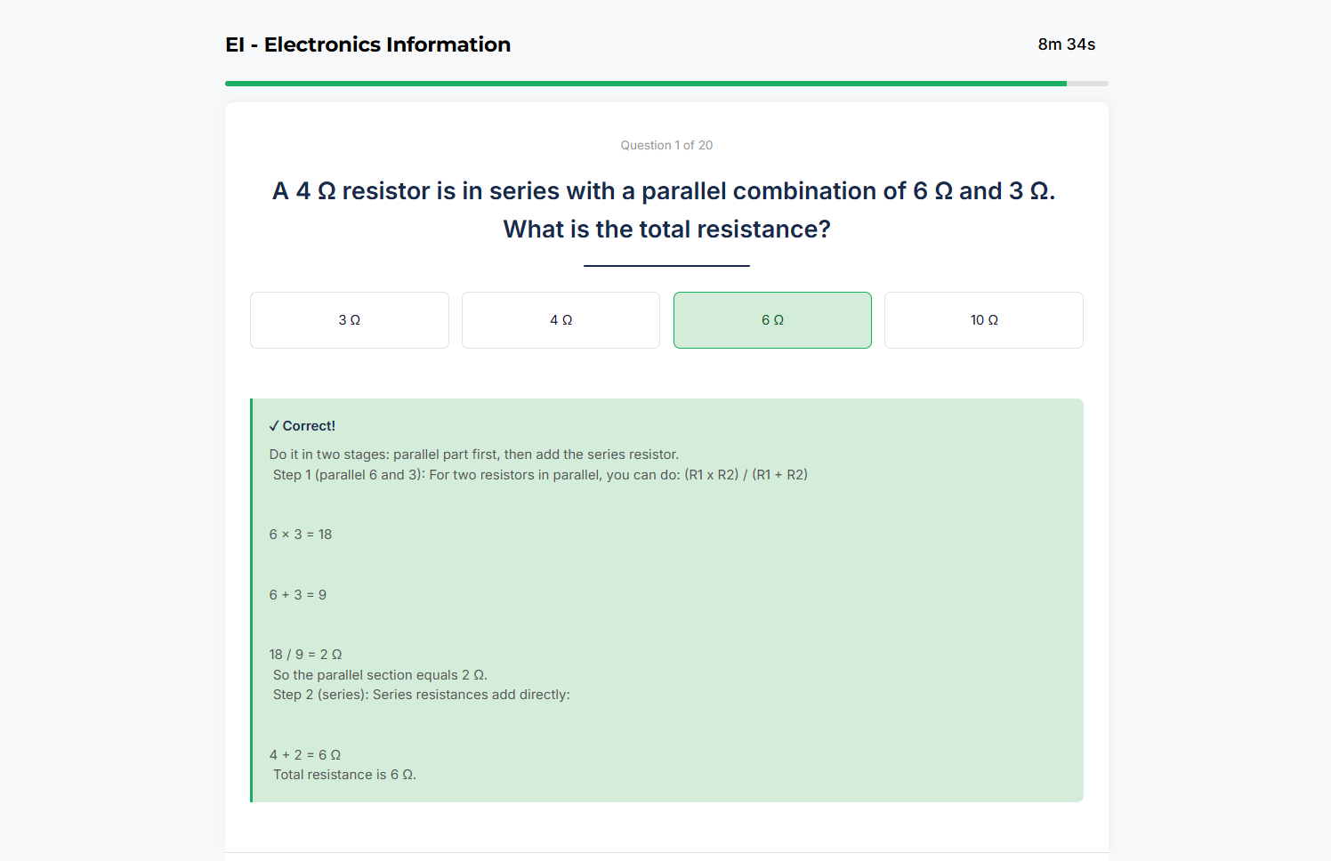Electronics Information sample question 1