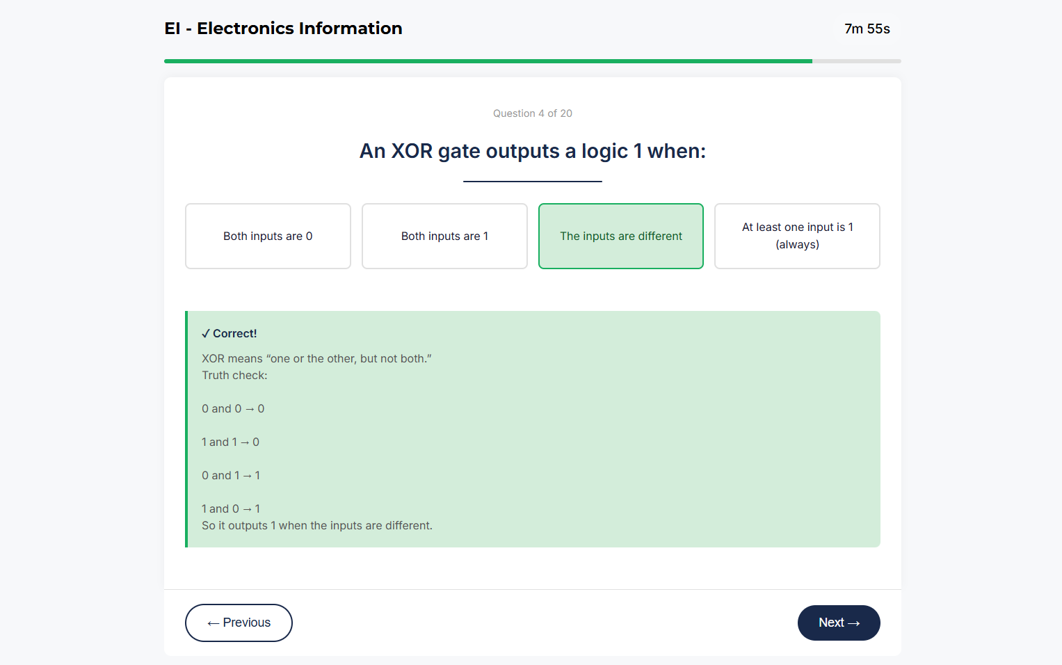 Electronics Information sample question 4