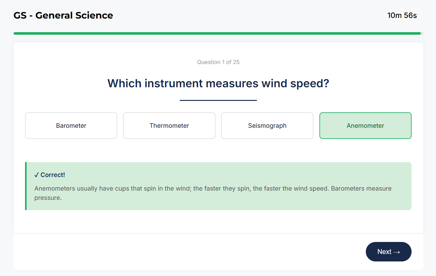 ASVAB General Science sample question about natural selection