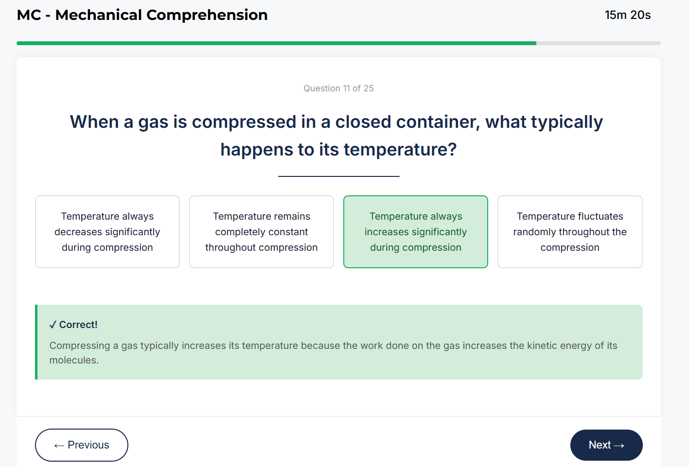 Mechanical Comprehension sample question 4