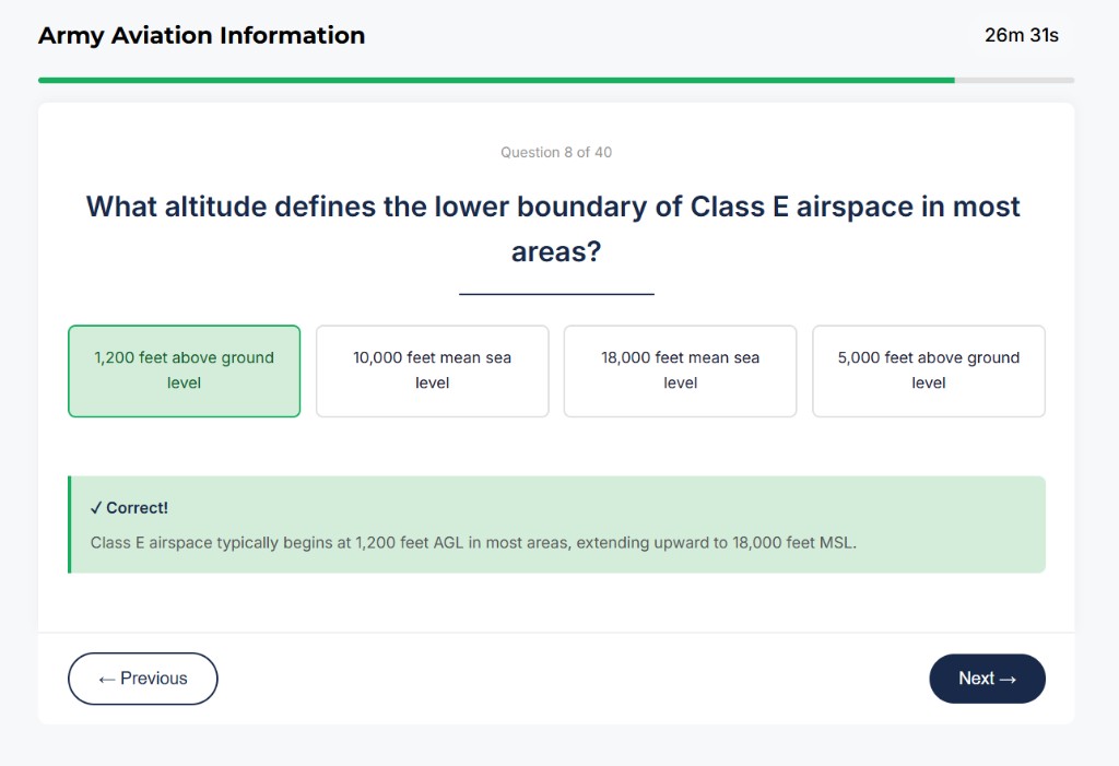 SIFT Army Aviation Information sample question about taxi clearance phraseology