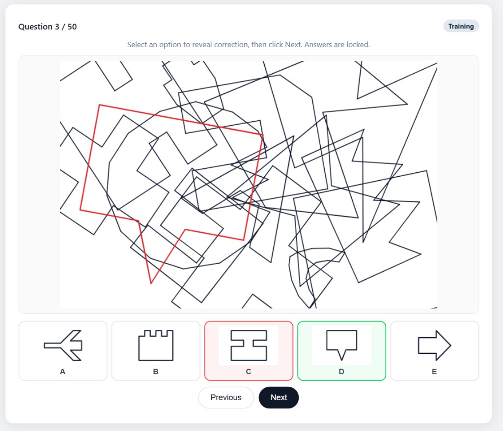 SIFT Hidden Figures worked example question 3
