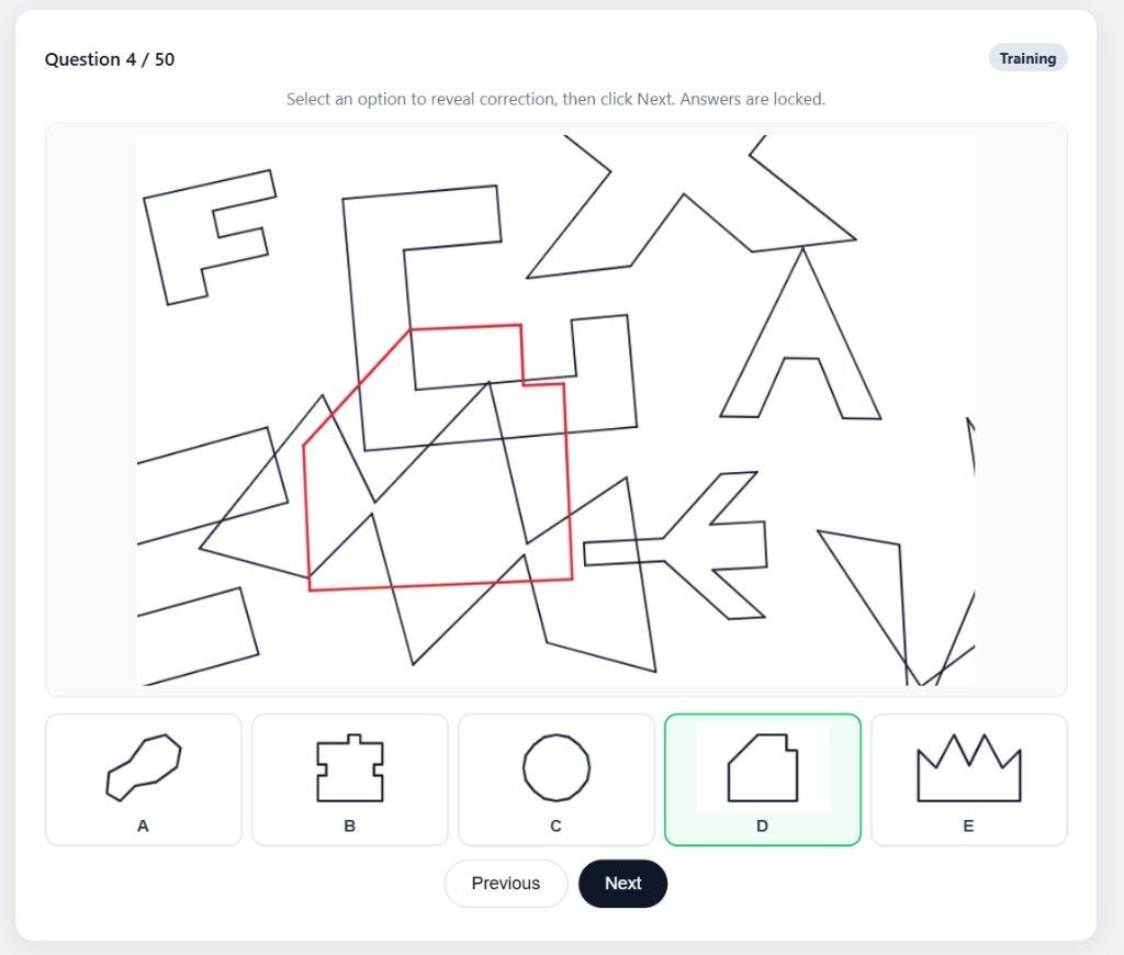 SIFT Hidden Figures worked example question 4