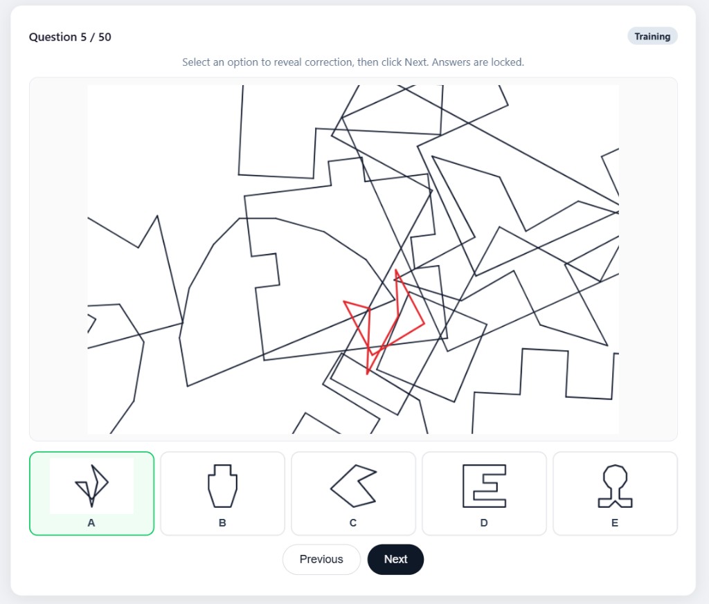 SIFT Hidden Figures worked example question 5