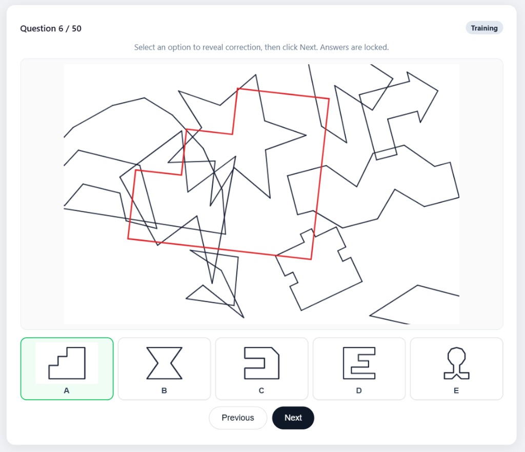 SIFT Hidden Figures worked example question 6