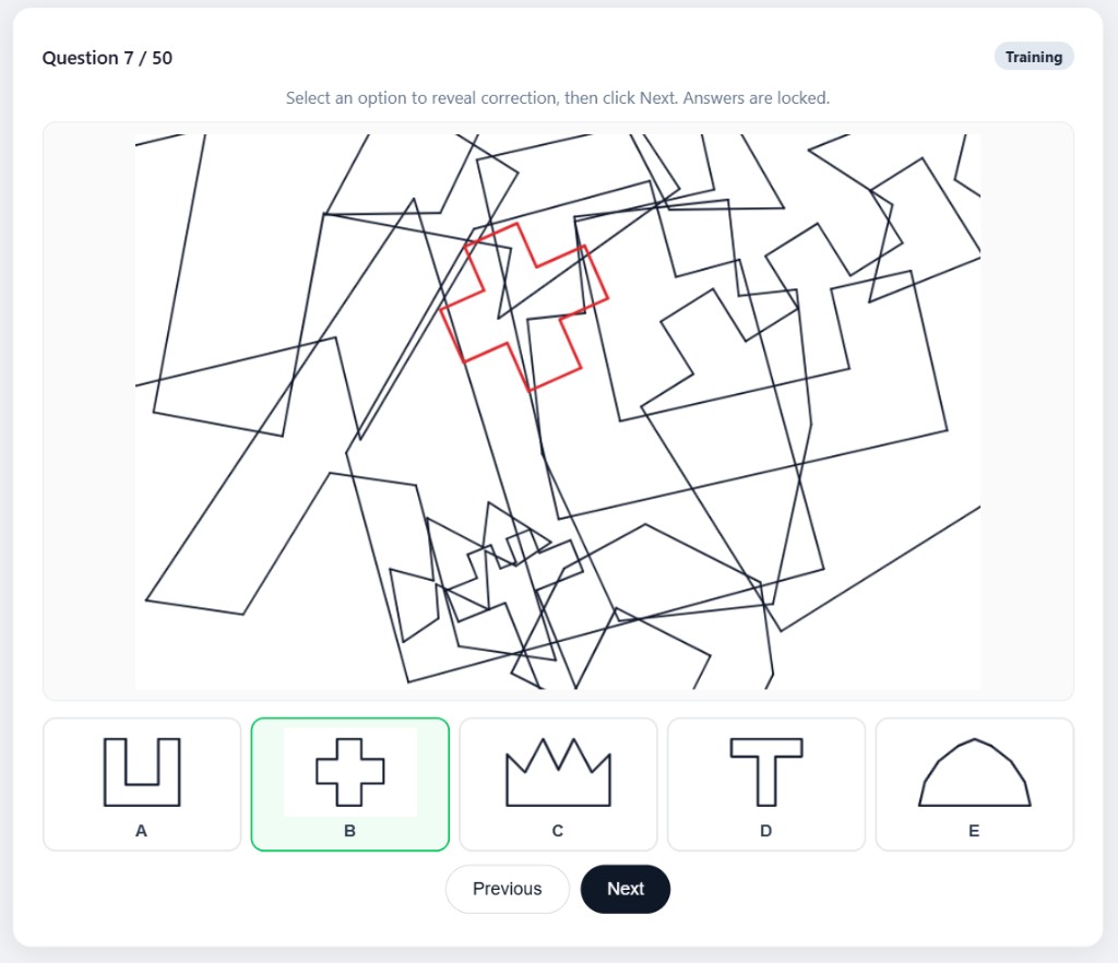 SIFT Hidden Figures worked example question 7