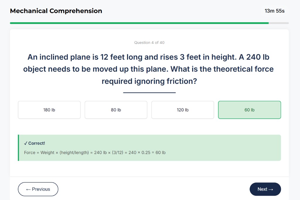 SIFT Mechanical Comprehension sample question about voltage drop in series circuits